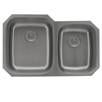 Pelican PL-VS6040 16G Stainless Steel Double Bowl Undermount Kitchen Sink 32'' x 20-1/2"